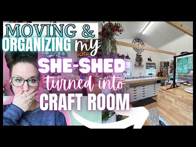 😱YOU HAVE GOT TO SEE MY SHE-SHED TUNRED CRAFT ROOM ! EXTREME CRAFT ROOM ORGANIZATION😱