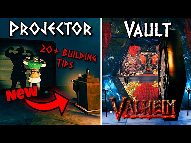 20+ Valheim 1.0 Building Tips, Tricks and Build Ideas💡 - Infinite Lighting, Projector, Trophy Art