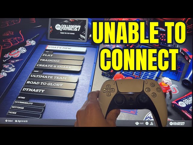 College Football 27: How to Fix Unable to Connect to EA Servers Tutorial! (PS5 & Xbox Series X/S)