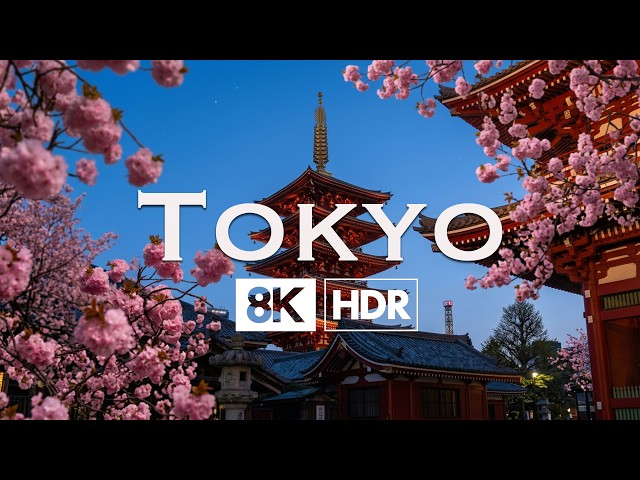 Tokyo, Japan | 8K HDR10 (Dolby Vision)  - Sakura, Temples and Neon Nights