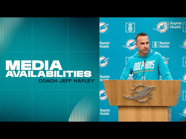Coach Jeff Hafley meets with the media | Miami Dolphins