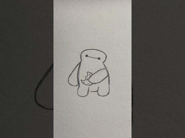 How to draw Baymax munching on a cookie 🍪:) #drawing #art #cute #baymax