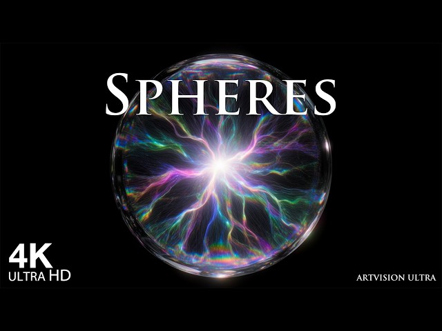 Abstract Visuals in 4K – Glowing Spheres for Relaxation & Focus | 1 Hour