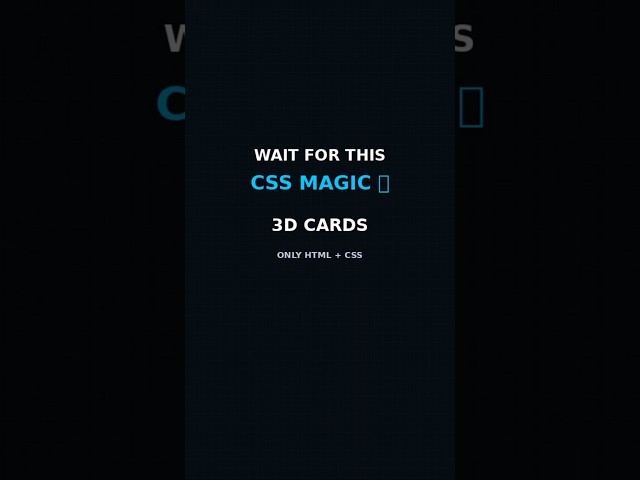 3D Card Hover Effect 🔥 | HTML & CSS Only #coding #python #programming