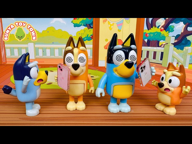 BLUEY The Phones Took Mum and Dad | Pretend Play with Bluey Toys