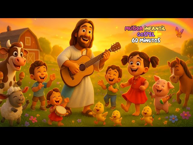 Fazendinha de Jesus  | 1 Hora de Música Infantil Gospel | Histórias Bíblicas Cantadas | Coletânea