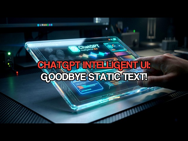 OpenAI FINALLY Kills Static Text in ChatGPT with Intelligent UI!