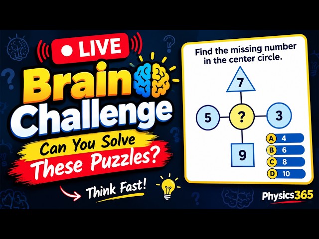 LIVE Brain Challenge | Can You Solve These Puzzles? 🔴