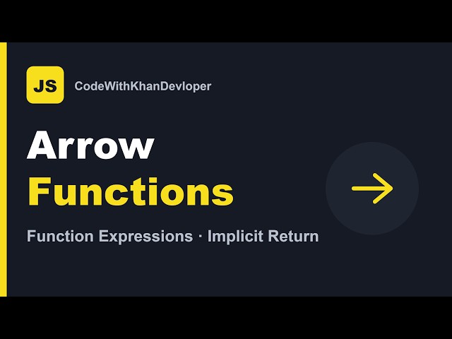 JavaScript Function Expressions & Arrow Functions 🚀 | Easy JavaScript Tutorial