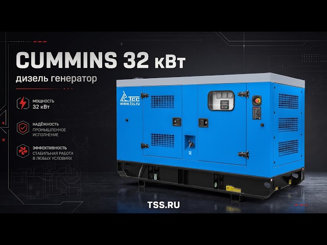 Cummins 32 kW Diesel Generator with Enclosure | TSS.RU