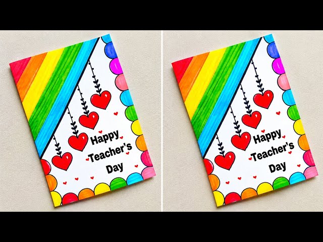 Happy Teachers Day Card Making | World Teachers’ Day Greeting Card | DIY Easy Card