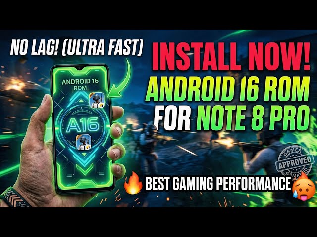 Install Android 16 On Redmi Note 8 Pro | How To Install Custom Rom On Redmi Note 8 Pro