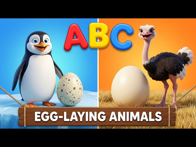 ABC Egg-Laying Animals Song 🥚 | Learn A to Z Animals for Kids | Fun ABC World