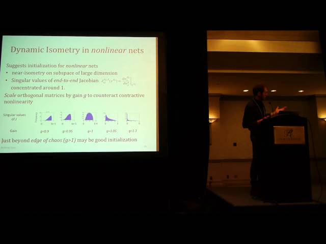 ICLR14: A Saxe: Exact solutions to the nonlinear dynamics of learning...