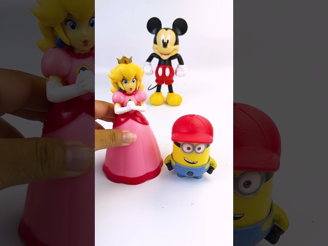 Unboxing Minions - Super Mario Bros, Mickey Mouse and Princess Peach toys Collection Video #minions