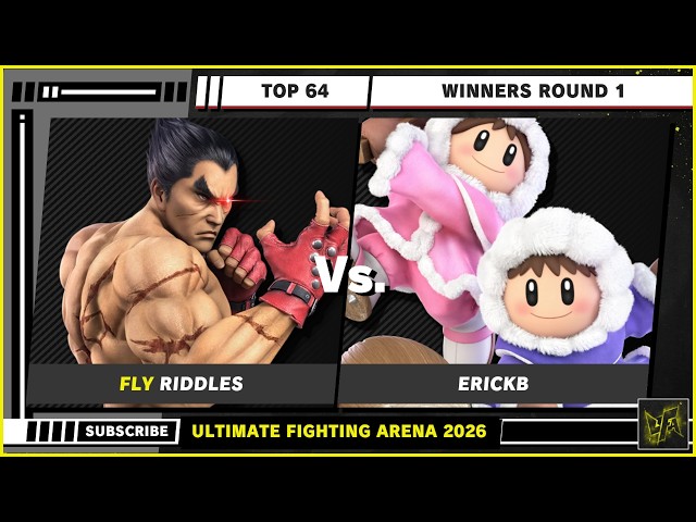 Ultimate Fighting Arena 2026 - TOP 64 - Riddles (Kazuya) VS ErickB (Ice Climbers) - SSBU