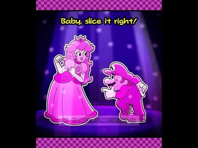 Let's Groove! (Peach x Mario) 🪩 (Super Mario Animation Meme) #mario #supermario #animation