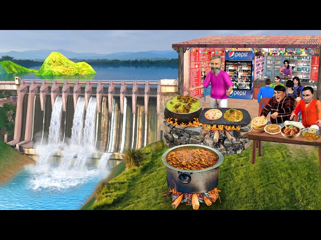 Water Dam Dhaba indian Street Food Dam View Restaurant Hindi Kahani Moral Stories Funny Comedy Video