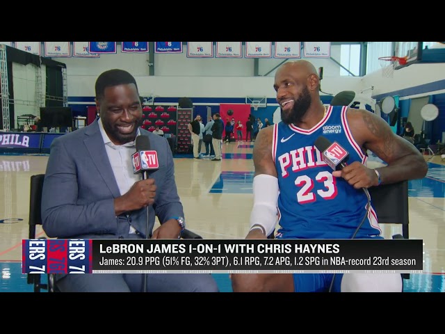 LeBron James Talks With Chris Haynes at 76ers Media Day 👑