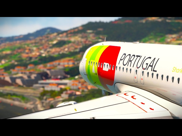 Plane Spotting TAP Airbus A320 Lands at Madeira Airport
