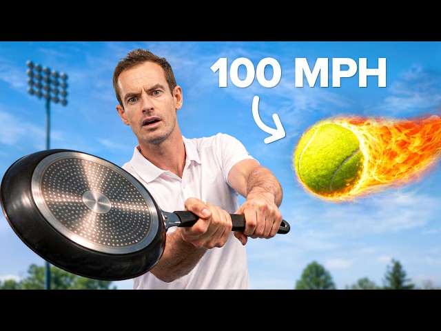 Can Tennis Pros Return 100 MPH Serve With Random Objects?