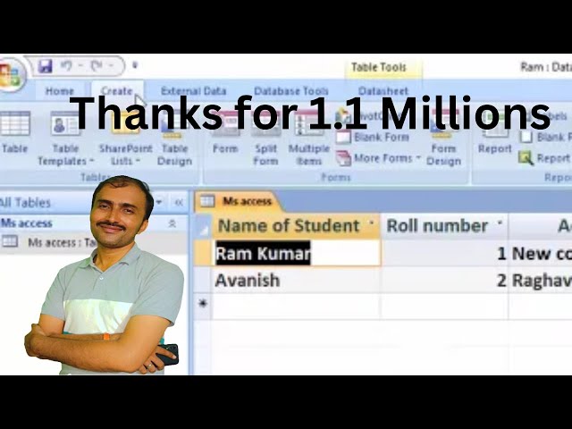 Microsoft access 2007 beginner video in hindi and english@COMPUTEREXCELSOLUTION