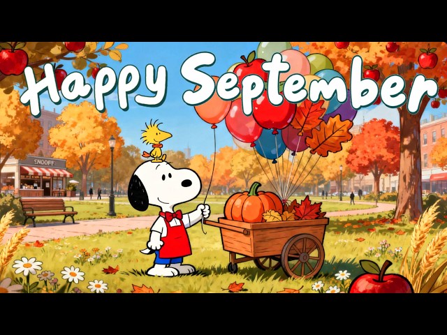 Happy Autumn with Snoopy 🍁🎷 Cheerful Jazz for Crisp Breezes & Sunny Fall at Snoopy Station