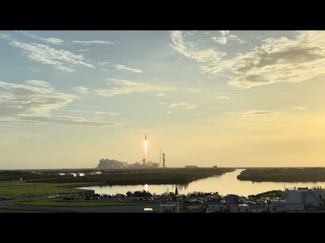 Launch of the Nancy Grace Roman Space Telescope on a Falcon Heavy viewed from OSB II