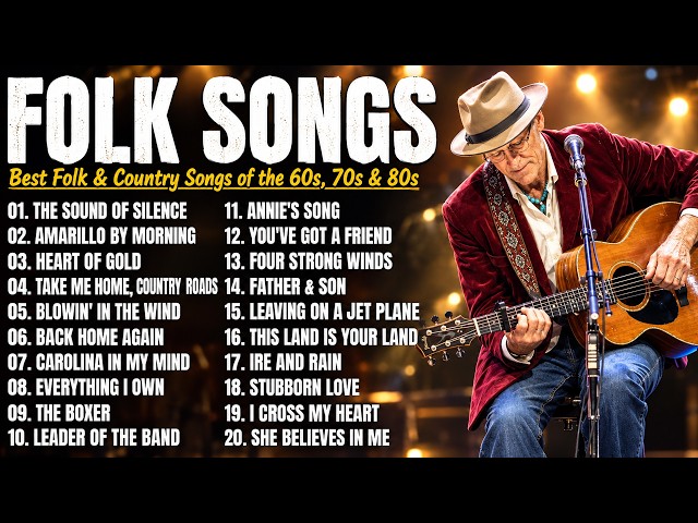Classic Folk Songs 🌻 Greatest Folk & Country Classics of the 70s & 80s | Timeless Favorites