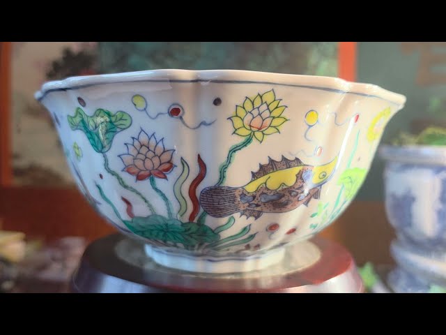 Doucai Fish & Algae Decagon Bowl, Ming Xuande, دوچاي فيش & الڬ ڤاترن ديكاڬون بول، ميڠ ديناستي زواند