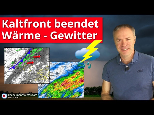 Cold front ends late-summer heat - Localized thunderstorms and heavy rain in some regions