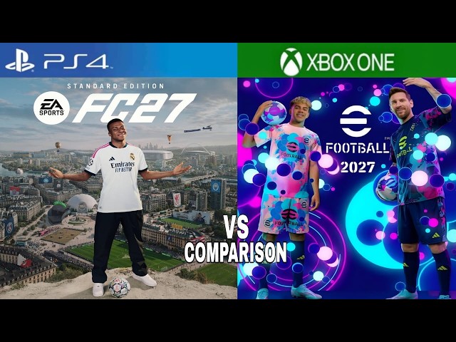 EA FC 27 PS4 против efootball 2027 Xbox One