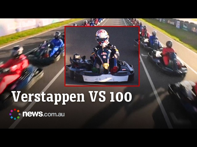 Max Verstappen VS 100 go-karters highlights