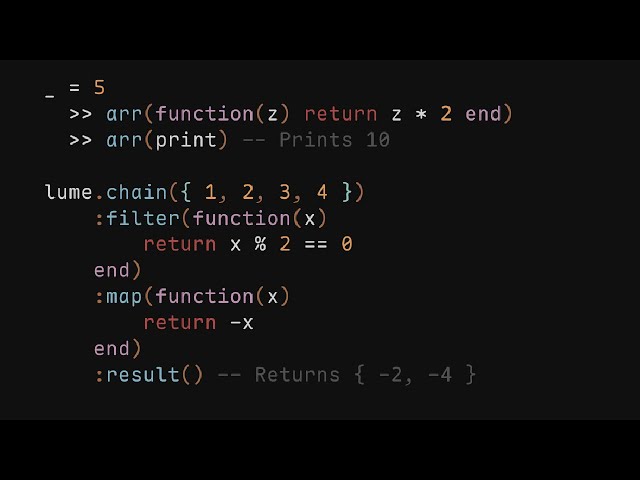 Lua is a functional language, actually