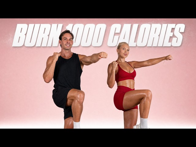 Burn 1000 Calories At Home With This 45 Min Cardio HIIT Workout (Full Body, No Equipment)