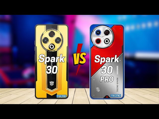 Tecno Spark 30 vs Tecno Spark 30 Pro Transformers Special Edition