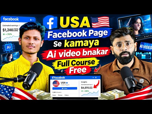 AI Video Bana Kar USA Facebook Page Se Earning Kaise Kare | USA Facebook Page Kaise Banaye