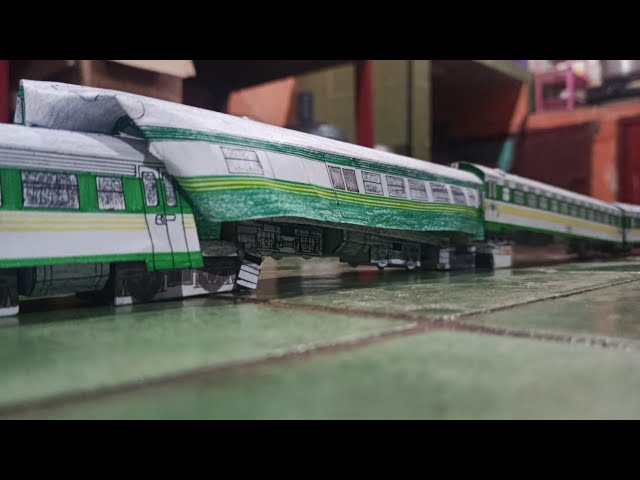 Tragedi Bintaro 1987 versi papercraft | Train crash | Stop-motion