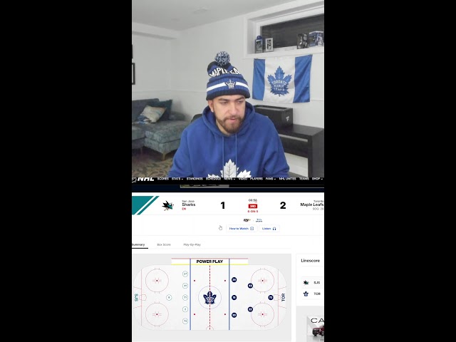 MAPLE LEAFS V SHARKS REACTION FULL GAME