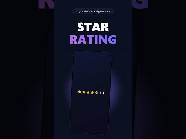 Star ratings in ONE loop ⭐ #shorts