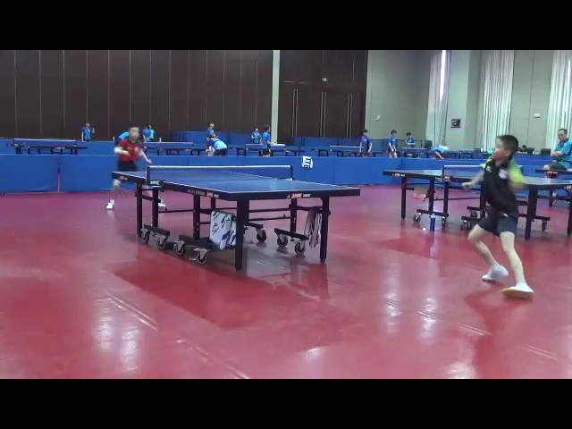 Chinese kids playing table tennis