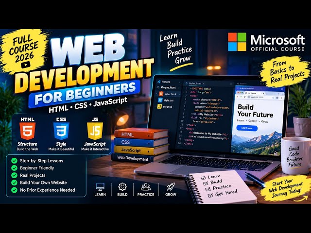🚀 Web Development for Beginners 2026 | HTML, CSS & JavaScript Full Course 💻🔥