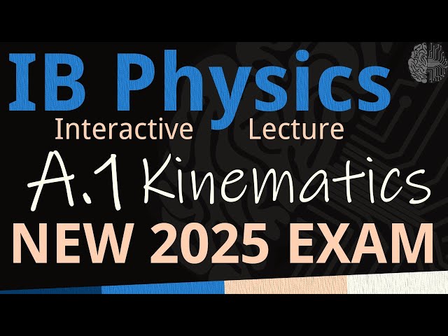 IB Physics A.1 - Kinematics [SL/HL] - Interactive Lecture 2025-2033
