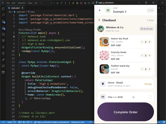 Built a different kind of checkout button in Flutter