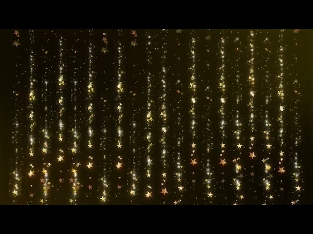 Festive Golden Confetti Rain Background for Events & Christmas | Gold Particles Movement VJ Loop