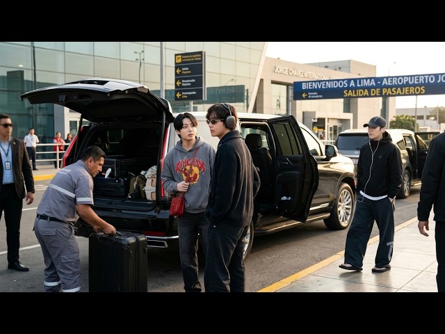 Taehyung, Jungkook, and Other BTS Members Arrive in Peru
