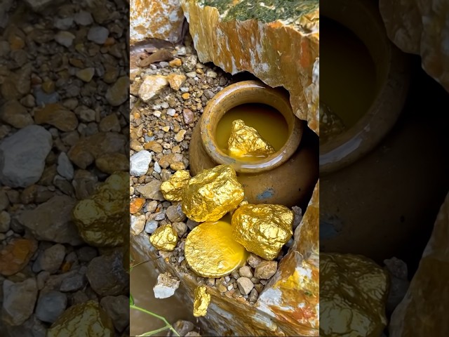 The process of finding gold | finding gold in bedrock fragments | finding gold nuggets worth $2500