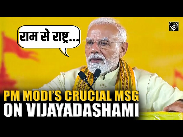 PM Modi’s crucial msg of ‘Viksit Bharat’ on Vijayadashami after Ravan Dahan at Delhi’s IP Extension
