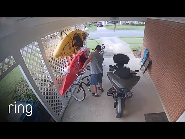 Spotlight Cams Two-Way Talk Feature Helps Bike From Being Taken From Car Port | RingTV