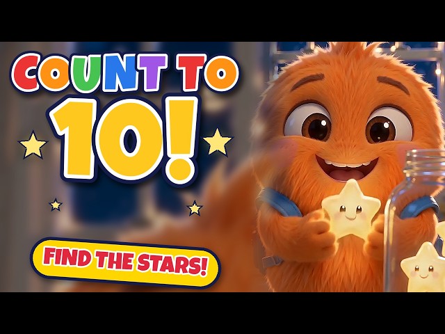 Count to 10 Song for Kids ⭐ Help Dot Find 10 Hidden Stars! | Learn Numbers 1-10